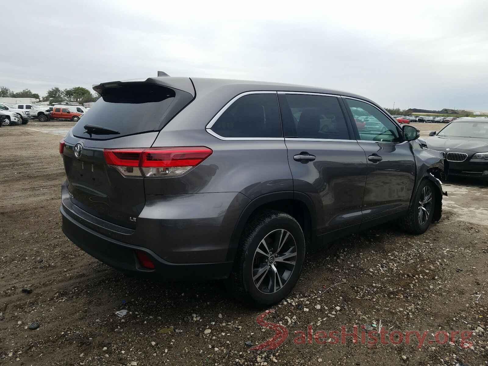 5TDZZRFH5KS360802 2019 TOYOTA HIGHLANDER