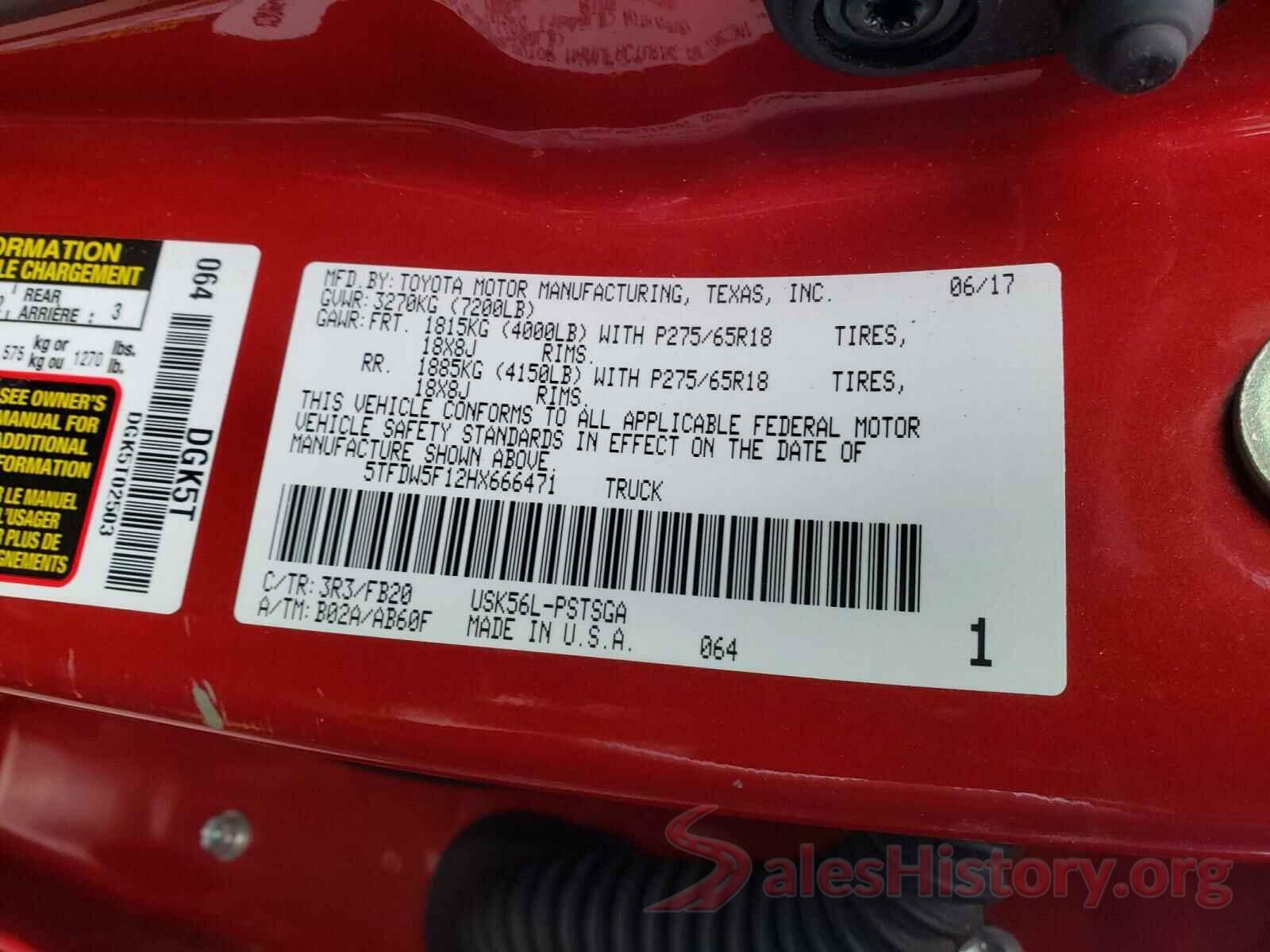 5TFDW5F12HX666471 2017 TOYOTA TUNDRA