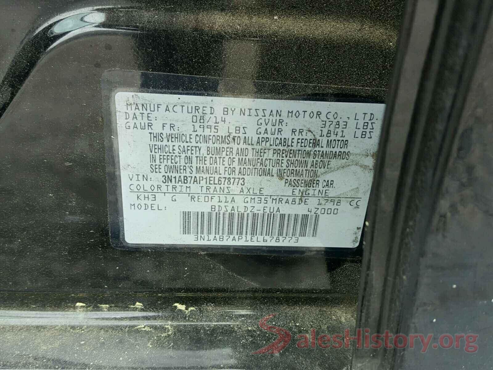 5YFBURHEXHP697485 2014 NISSAN SENTRA