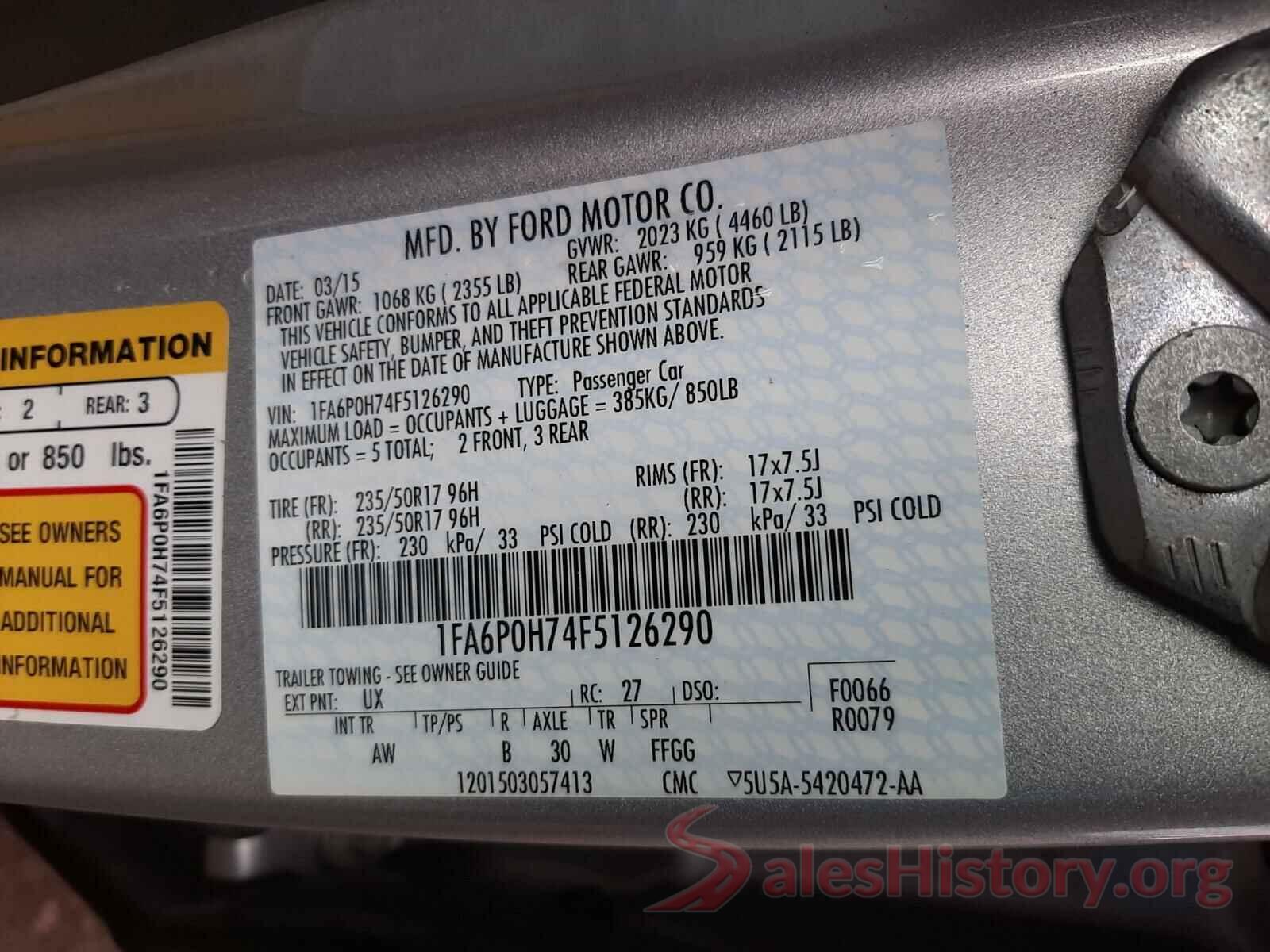 SALCR2BG3HH634997 2015 FORD FUSION