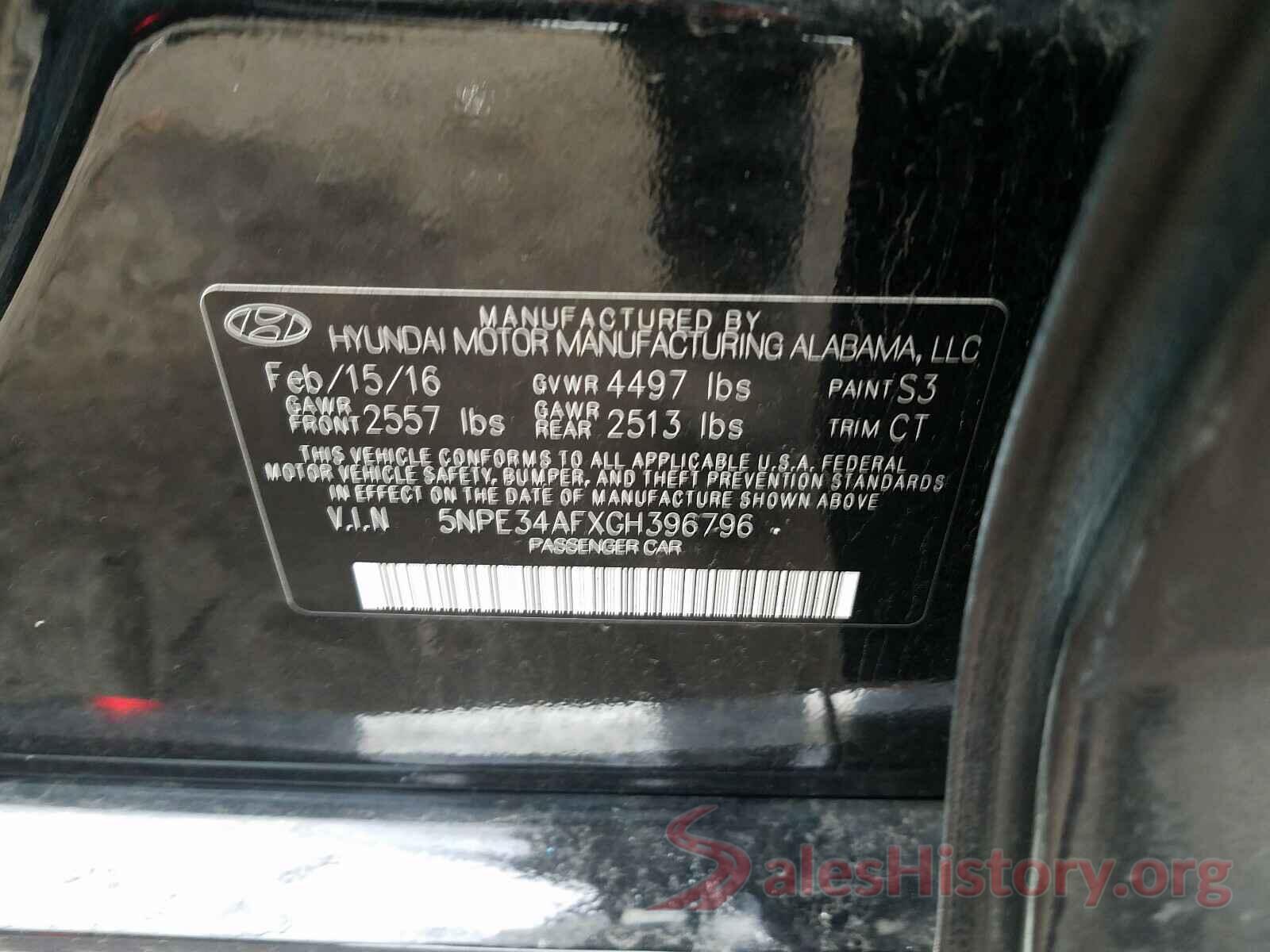 5TFUY5F19LX883650 2016 HYUNDAI SONATA