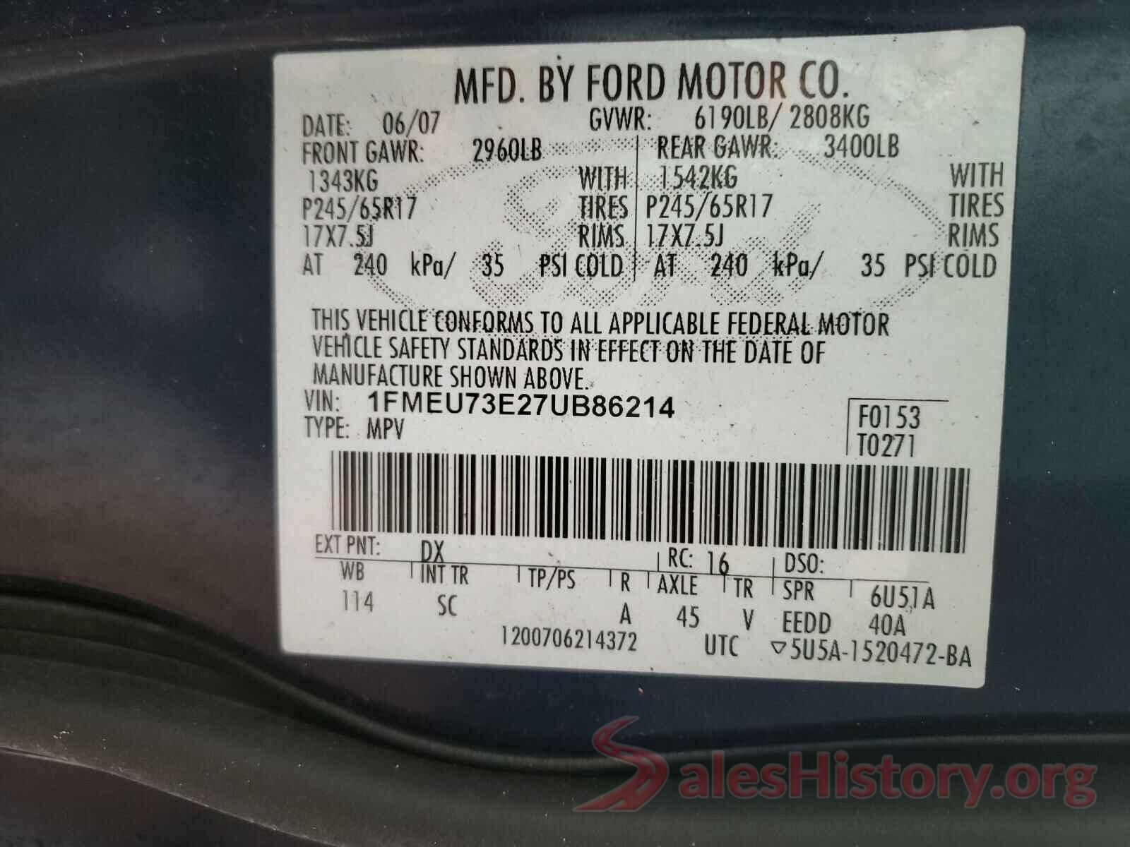 3KPFL4A74JE244974 2007 FORD EXPLORER