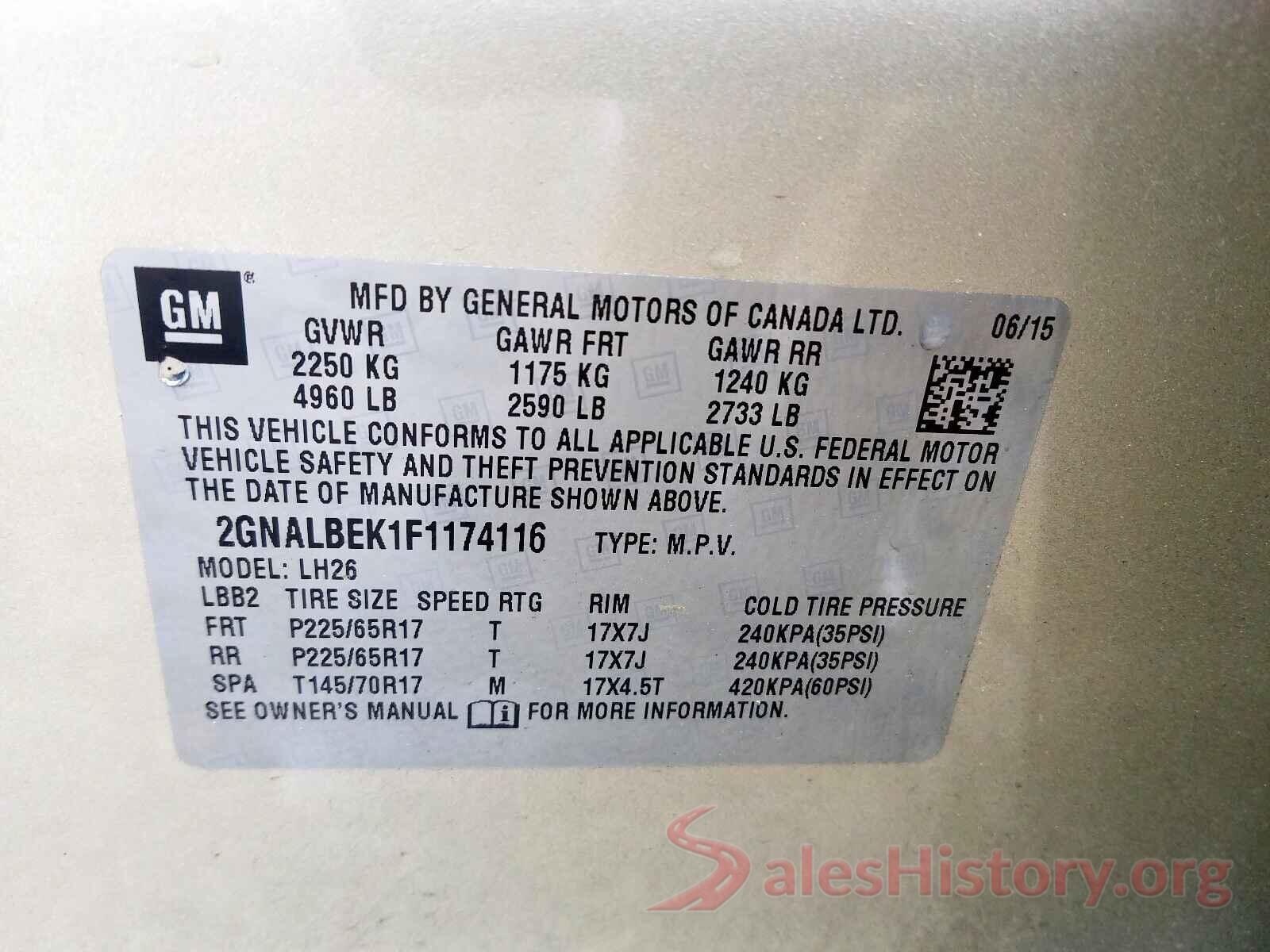 1C4RDHAG7HC680642 2015 CHEVROLET EQUINOX