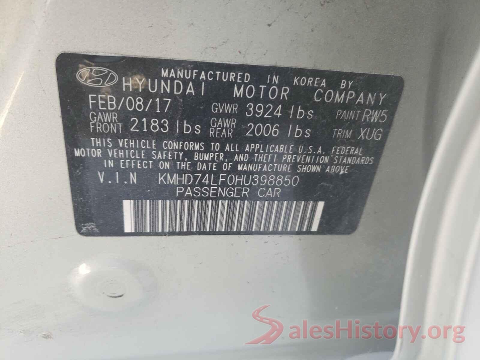 JF1VA1E65G9818924 2017 HYUNDAI ELANTRA