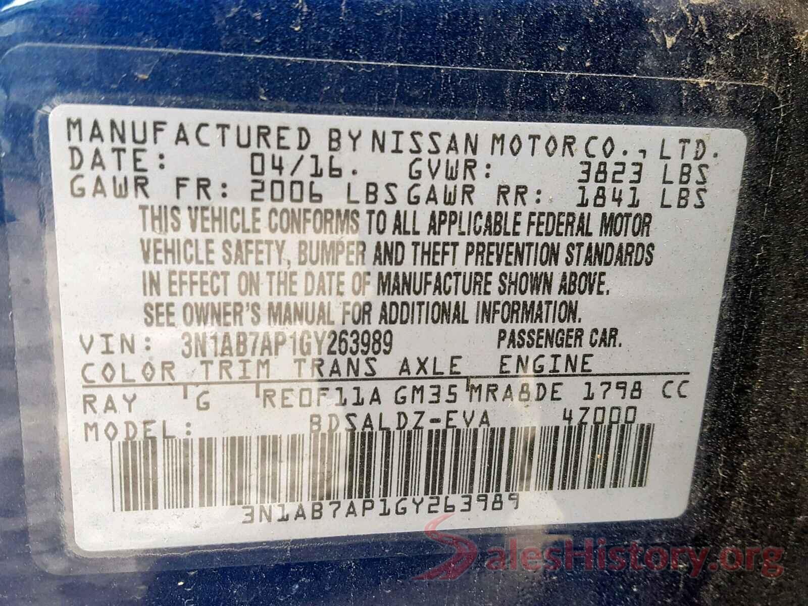 4T1B11HKXJU034938 2016 NISSAN SENTRA