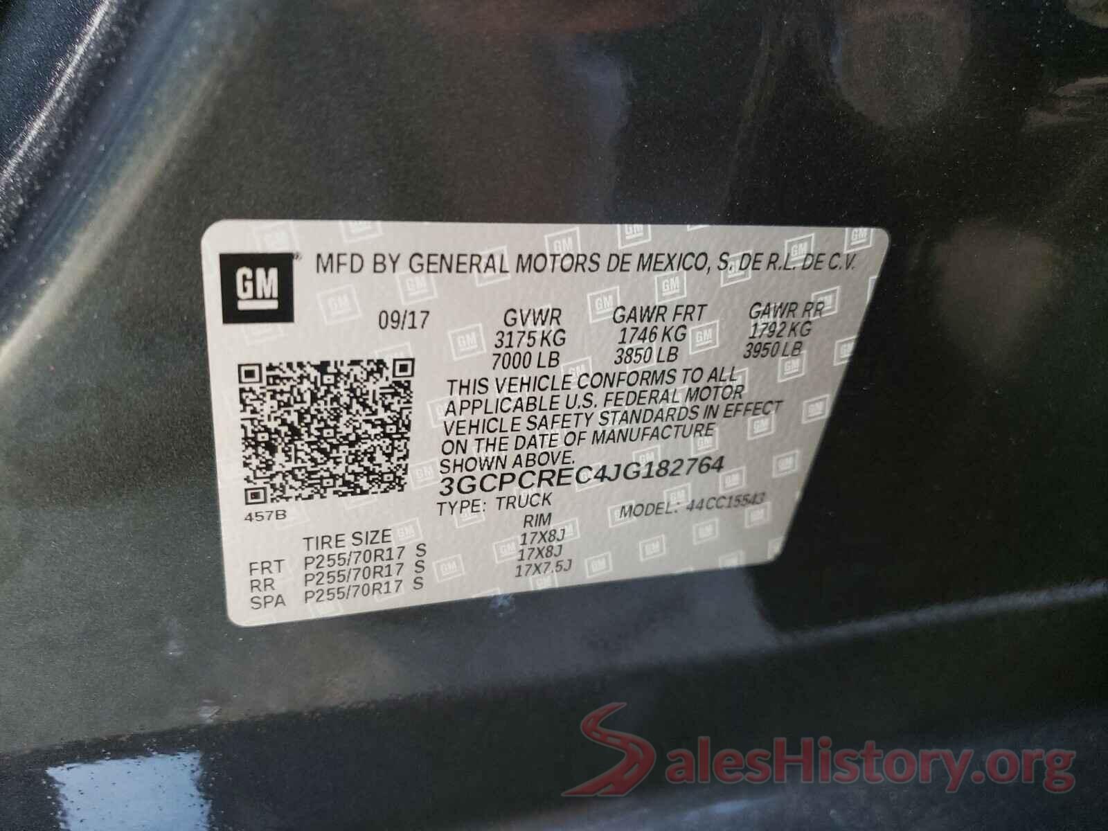 3GCPCREC4JG182764 2018 CHEVROLET SILVERADO