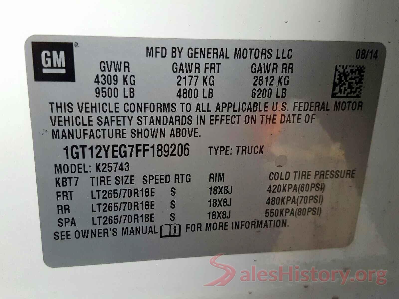 4T1BD1FK1GU178669 2015 GMC SIERRA