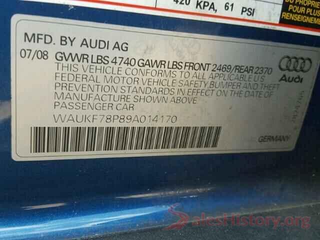 3VV0B7AX1JM108965 2009 AUDI A3