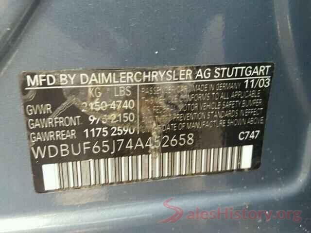 4T1B11HK9JU118474 2004 MERCEDES-BENZ E320