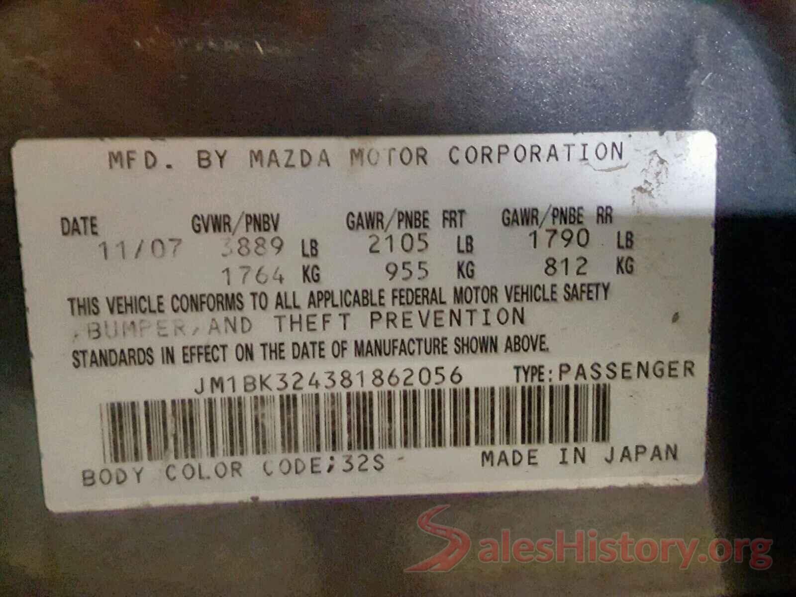 4T1B11HK4JU157103 2008 MAZDA 3 S