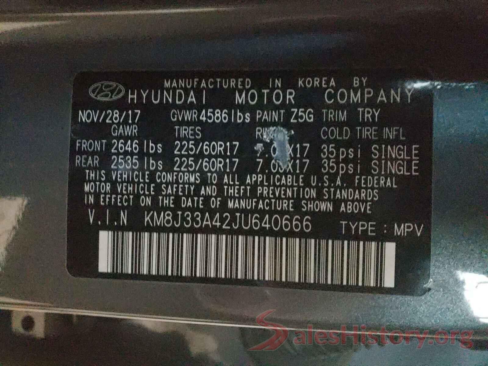 KM8J33A42JU640666 2018 HYUNDAI TUCSON