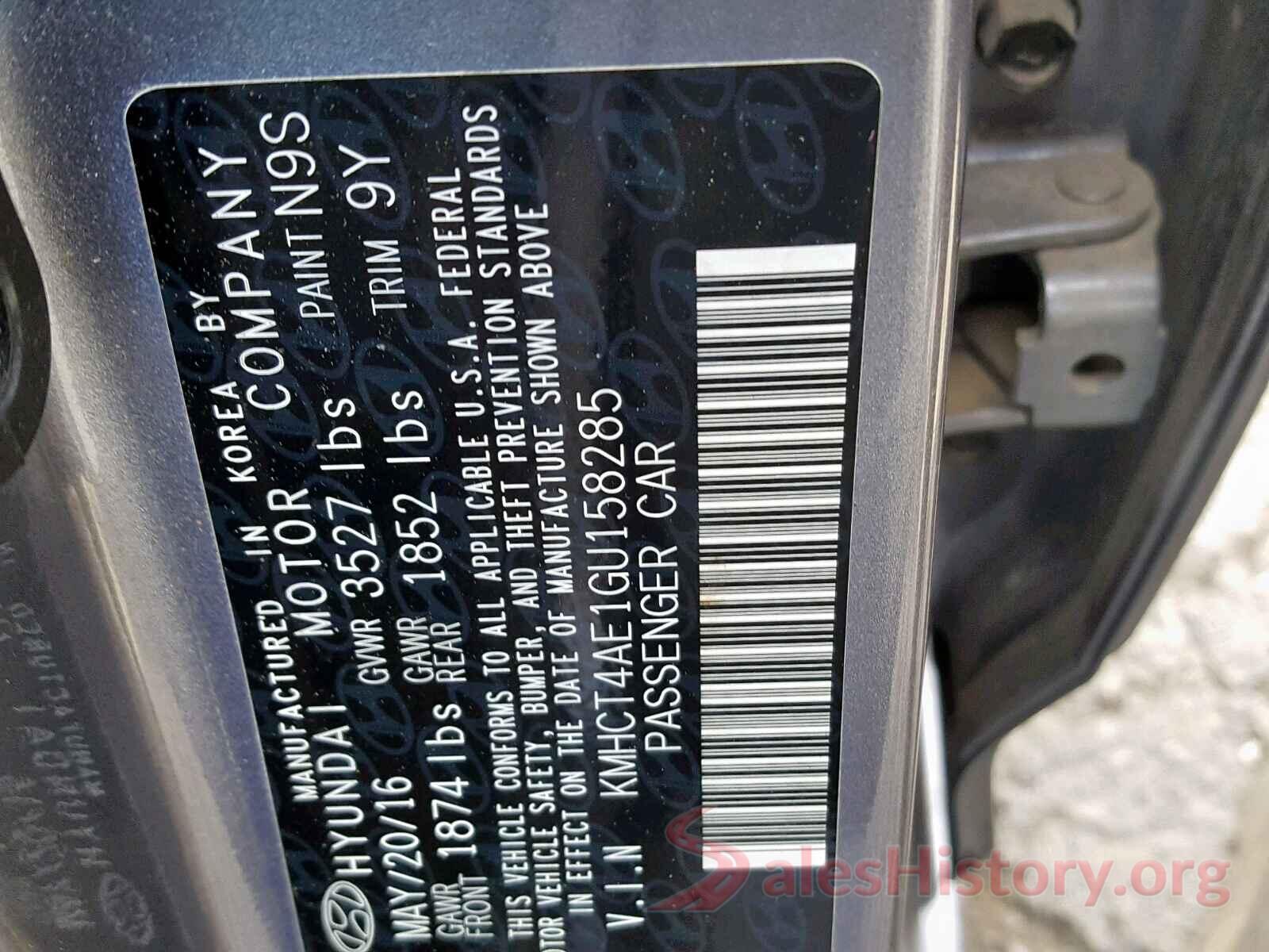 KNADN4A37G6599132 2016 HYUNDAI ACCENT