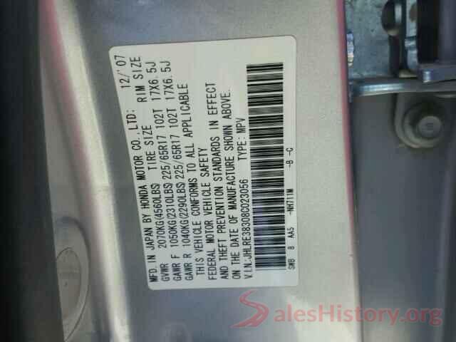 1N4AL3AP0GN358405 2008 HONDA CRV