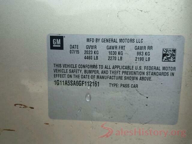 3N1CE2CP6GL406898 2016 CHEVROLET MALIBU