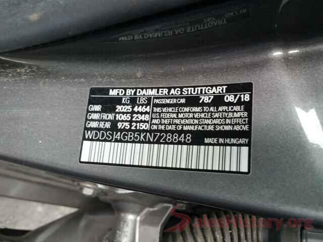 WDDSJ4GB5KN728848 2019 MERCEDES-BENZ C CLASS