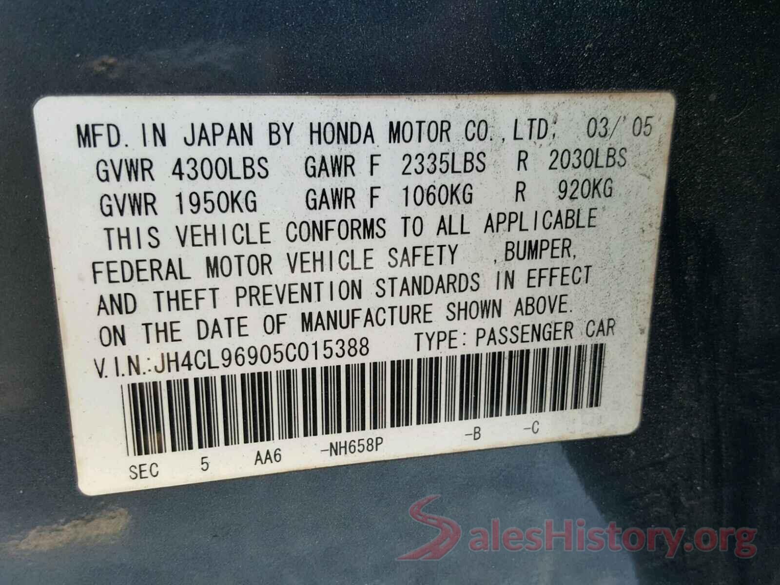 5N1AZ2MH7HN183185 2005 ACURA TSX