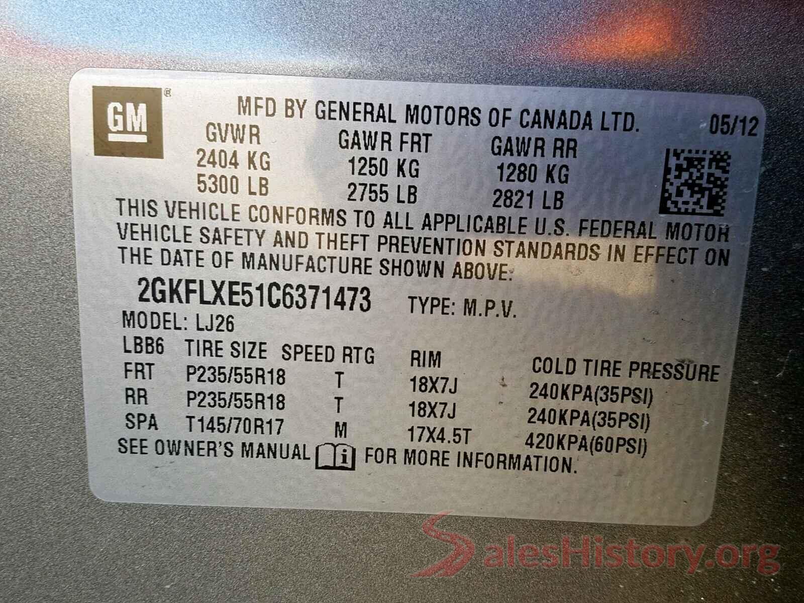 3TYCZ5AN6MT026894 2012 GMC TERRAIN SL