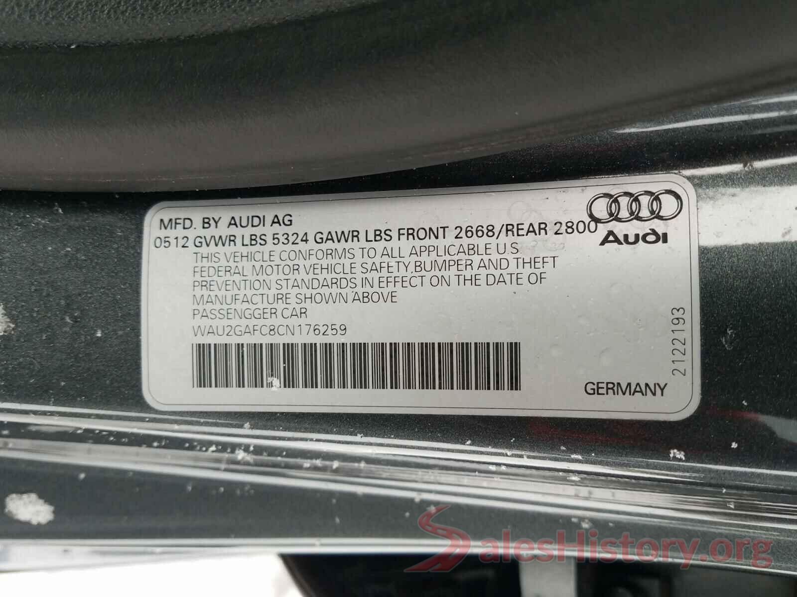 JA4AT5AA1KZ004597 2012 AUDI A7