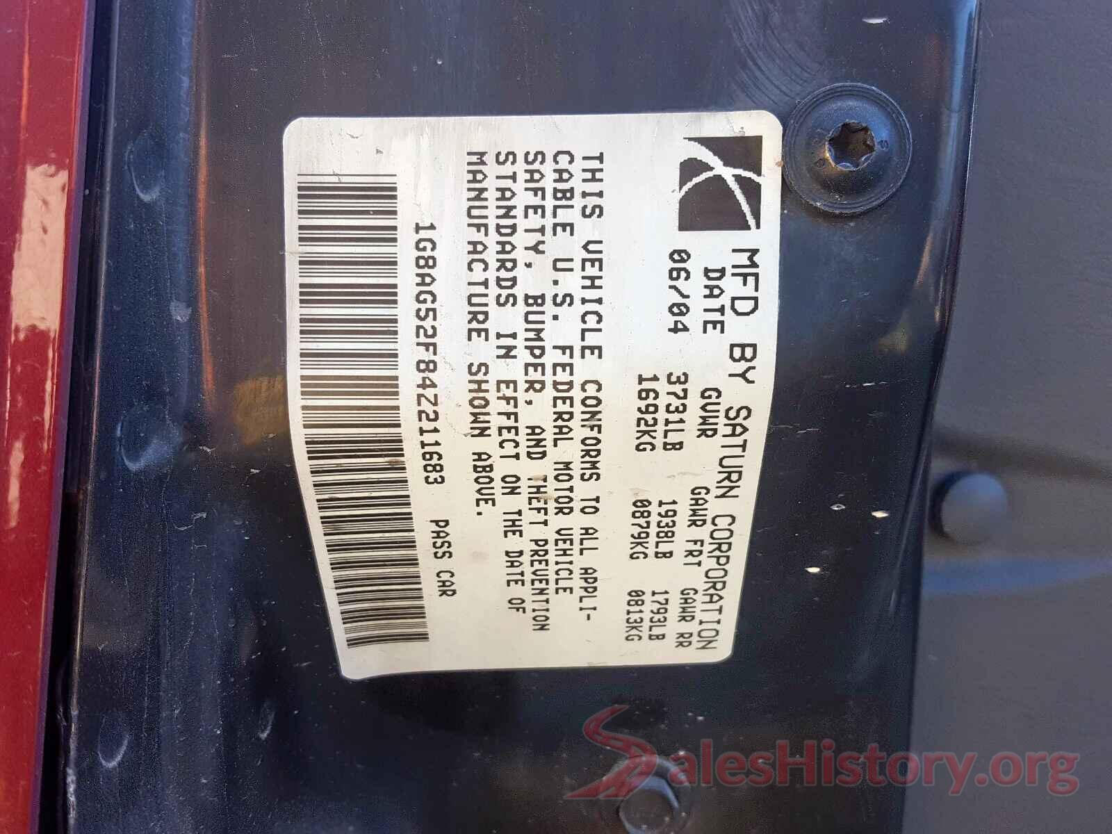 4T1BF1FK4HU452197 2004 SATURN ION