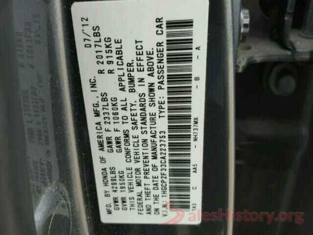 JA4AD3A38GZ047070 2012 HONDA ACCORD