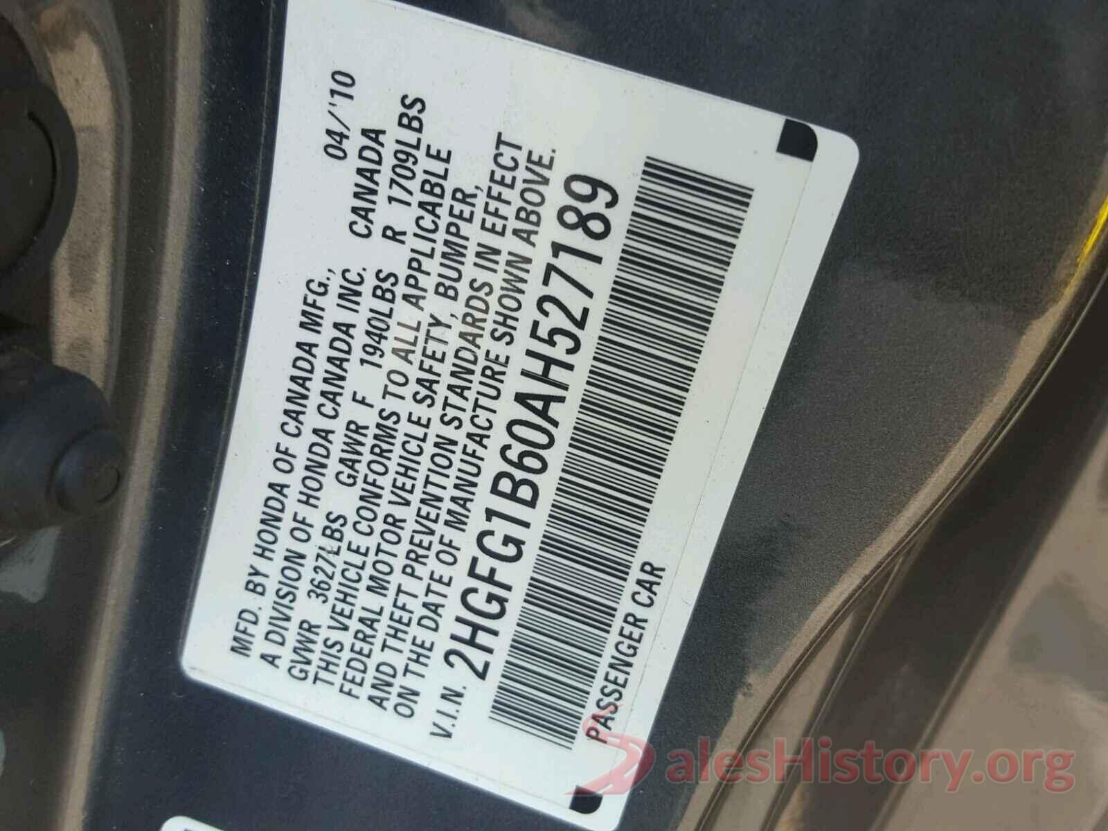 4T1BF1FK1HU291694 2010 HONDA CIVIC