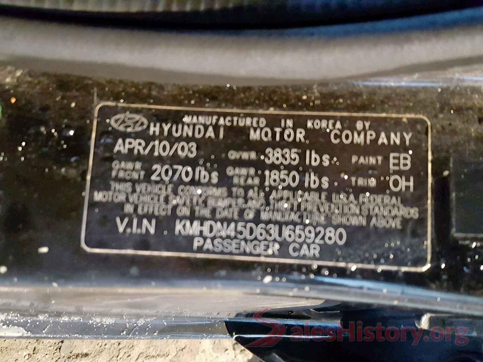 3N1CN7AP2HL809245 2003 HYUNDAI ELANTRA