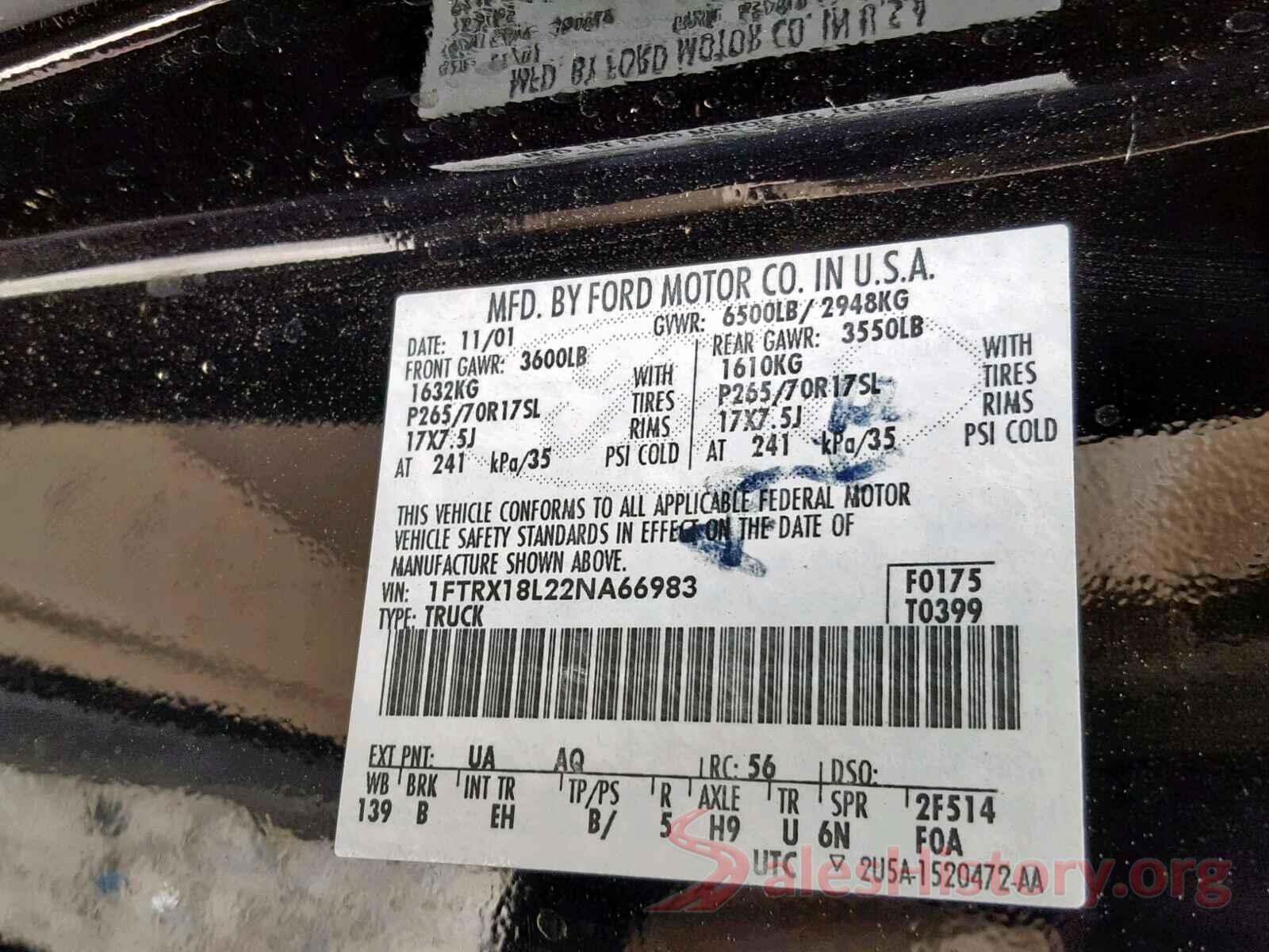 JN8AT2MT2GW030687 2002 FORD F150