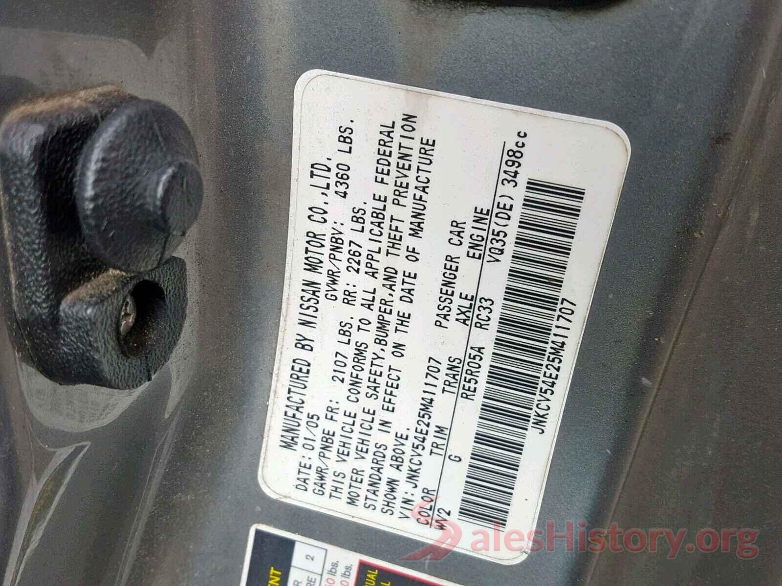 KNMAT2MTXJP510604 2005 INFINITI G35