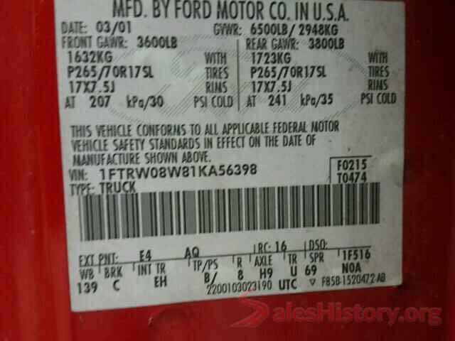 3KPFK4A79JE242298 2001 FORD F150