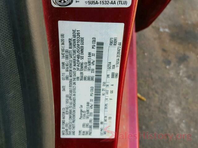 1FDRF3G61GEA23748 2016 FORD FIESTA