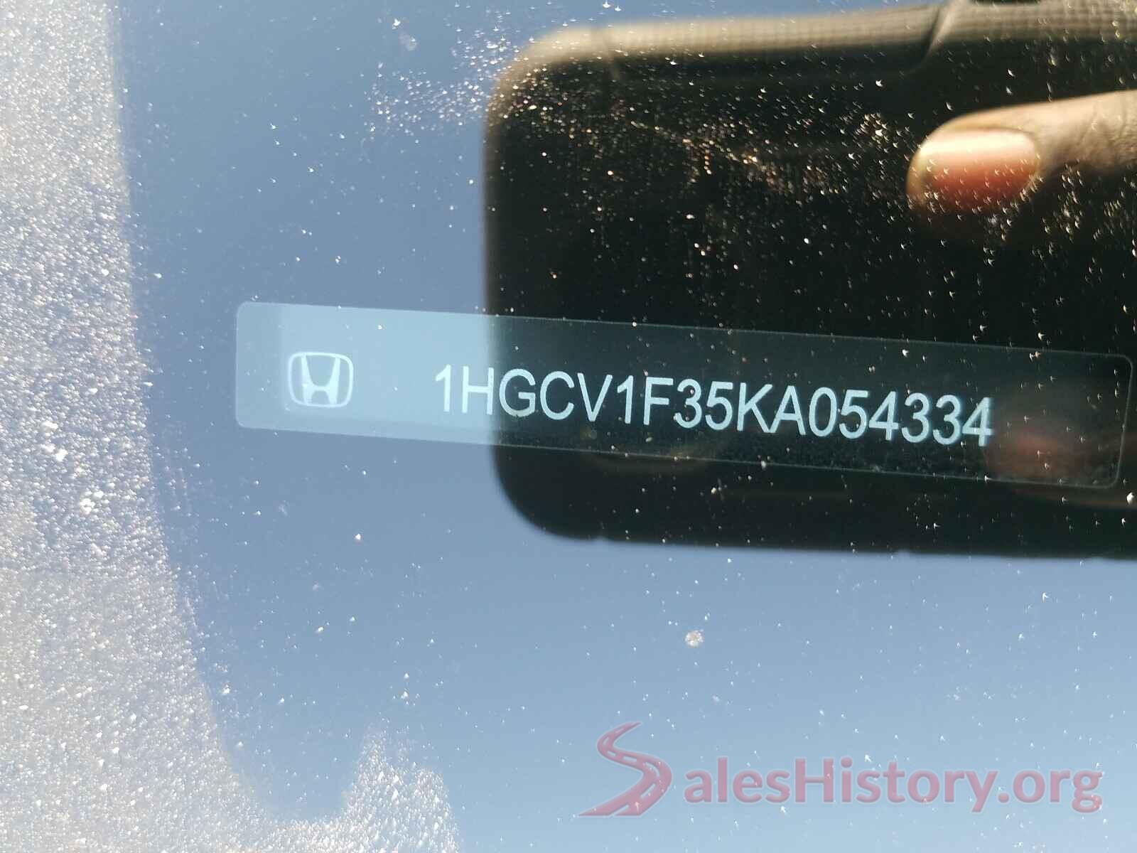 1HGCV1F35KA054334 2019 HONDA ACCORD