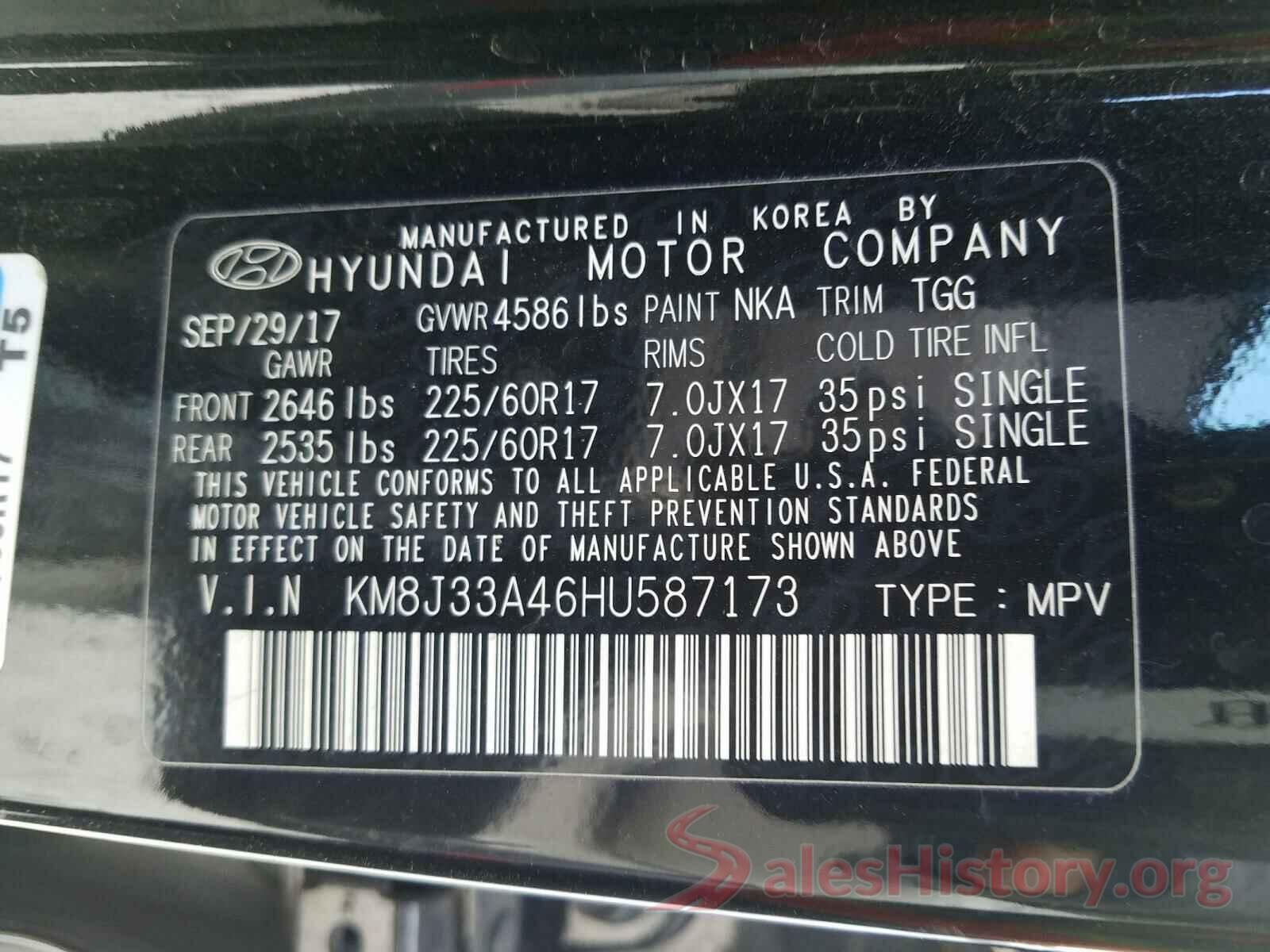 KM8J33A46HU587173 2017 HYUNDAI TUCSON