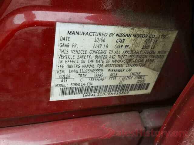 3N1AB7AP6GL679002 2006 NISSAN ALTIMA