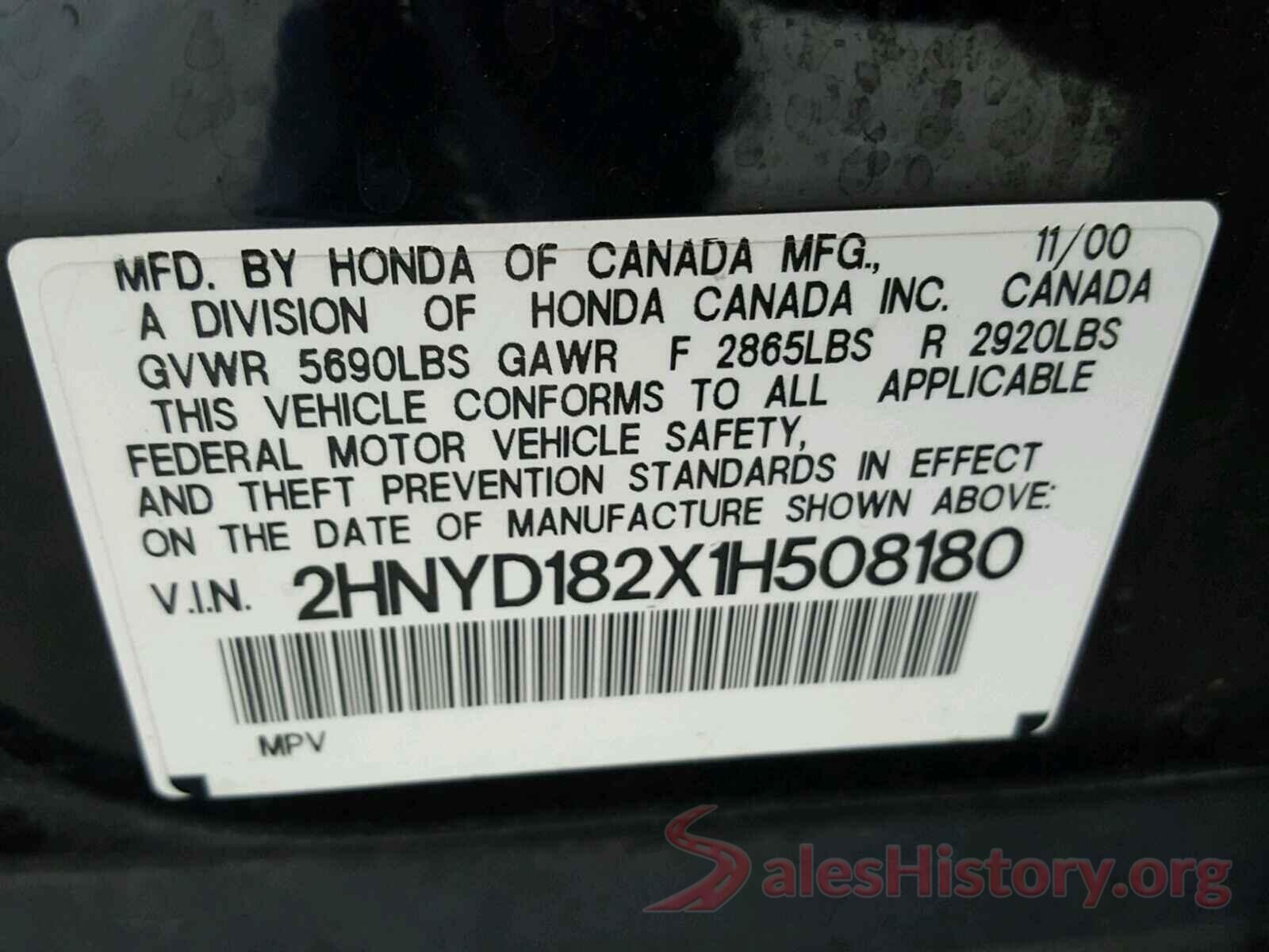 KMHD84LF7KU800965 2001 ACURA MDX