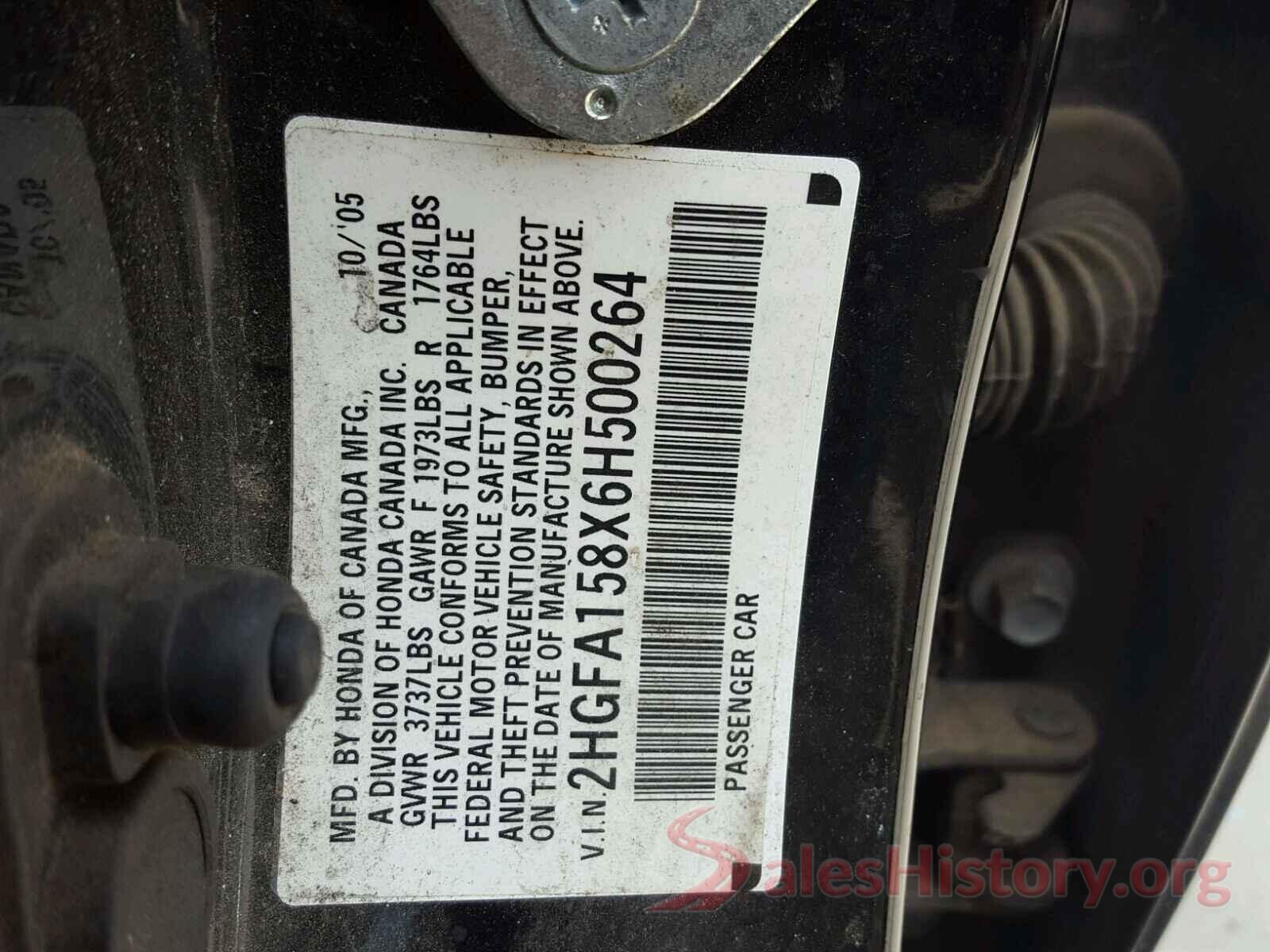 5N1DR2MN2HC606656 2006 HONDA CIVIC