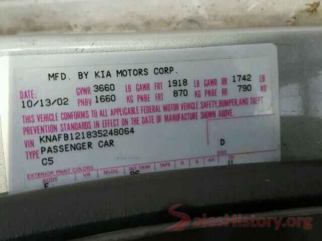 WP0BB2A96KS126429 2003 KIA SPECTRA