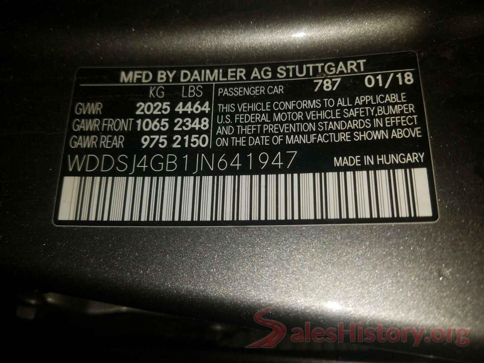 WDDSJ4GB1JN641947 2018 MERCEDES-BENZ C CLASS