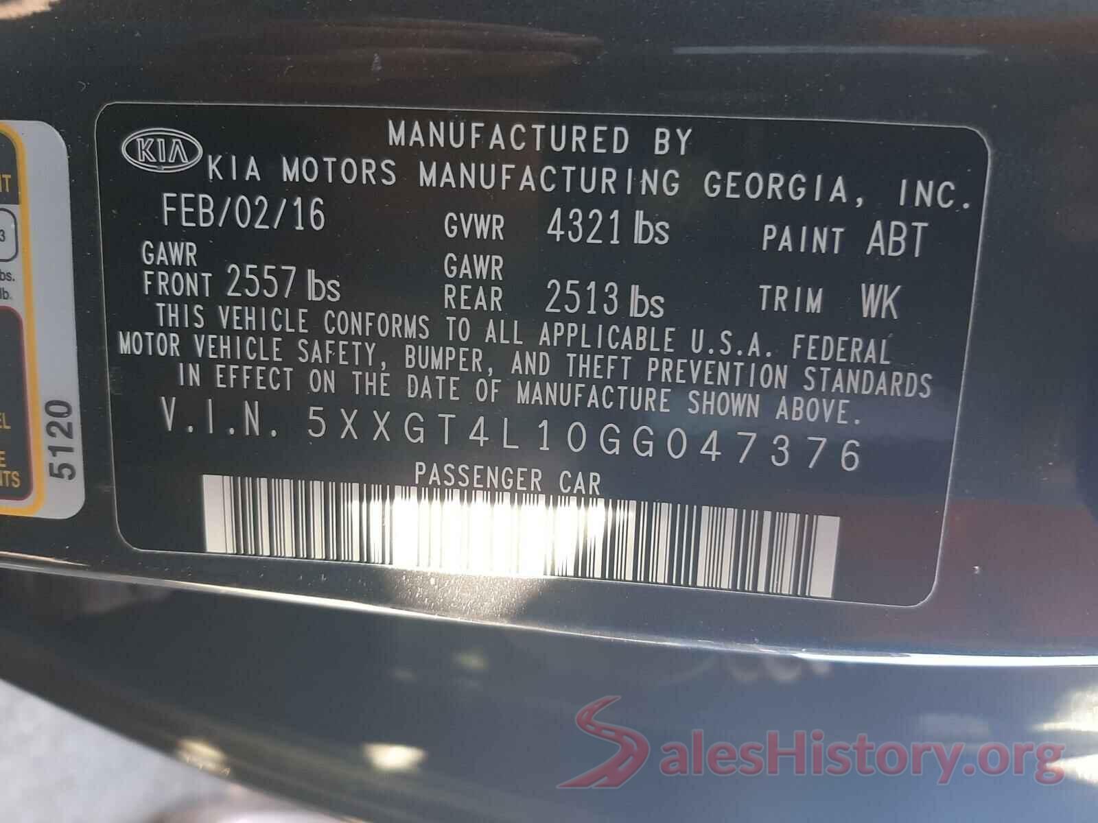 KNDMB5C18H6255369 2016 KIA OPTIMA