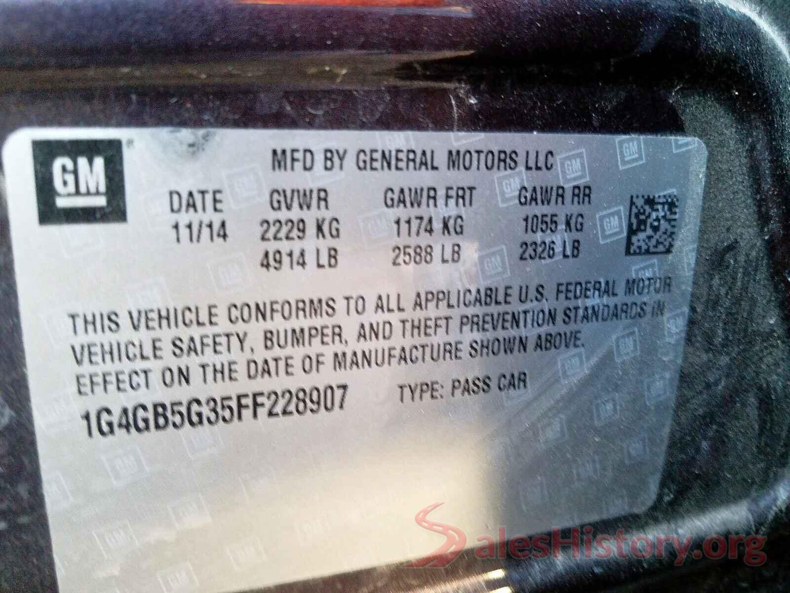 2C3CDXCT1MH600452 2015 BUICK LACROSSE