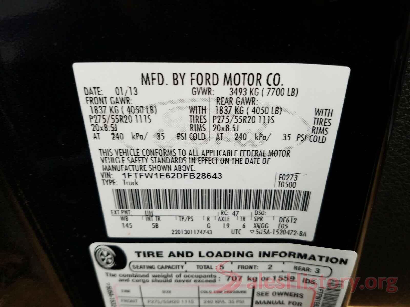 5NPD84LF3LH622228 2013 FORD F150