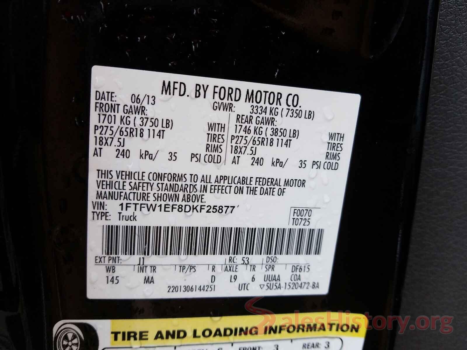 5XXGT4L32KG355367 2013 FORD F150