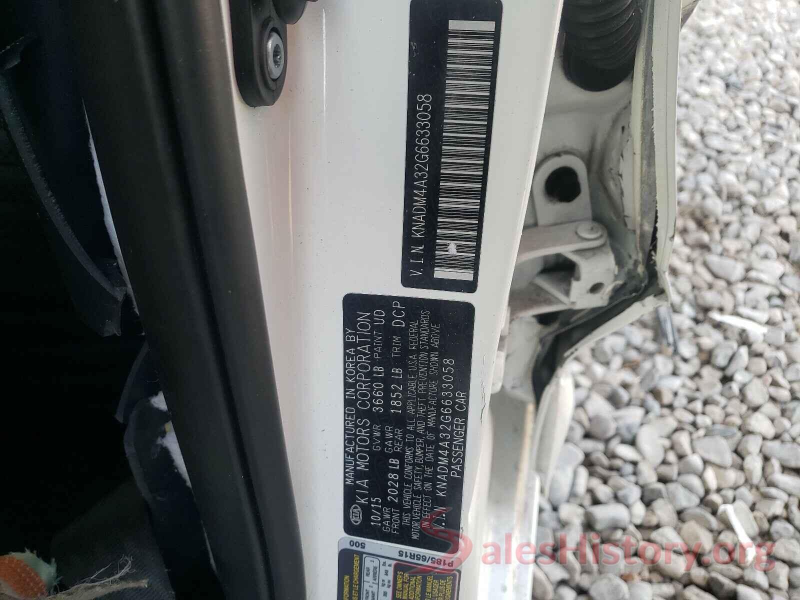 KNADM4A32G6633058 2016 KIA RIO