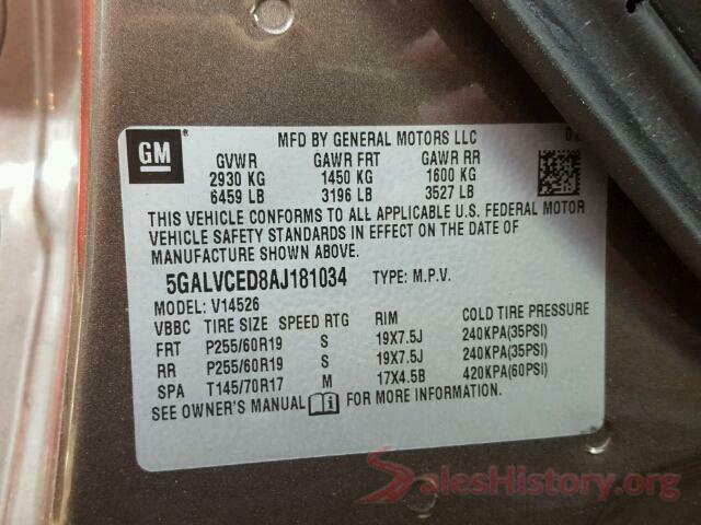 KL8CH6SA4KC820283 2010 BUICK ENCLAVE