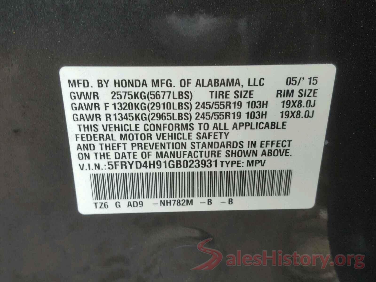 WA1AECF34K1067961 2016 ACURA MDX