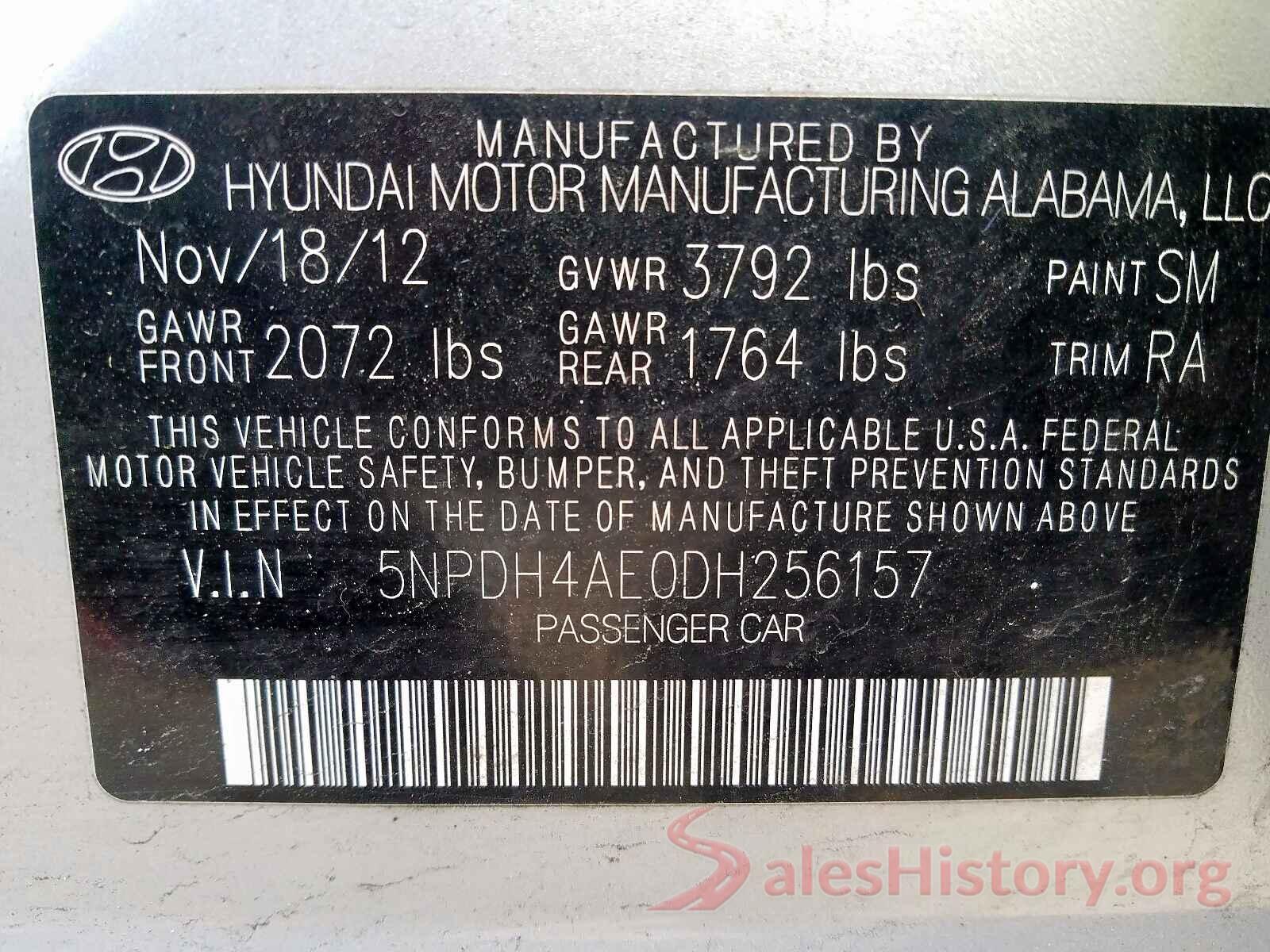 KNDCC3LC2H5041062 2013 HYUNDAI ELANTRA