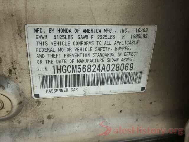 KMHD35LH5GU286837 2004 HONDA ACCORD