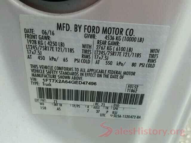 5XXGT4L36GG070632 2016 FORD F250