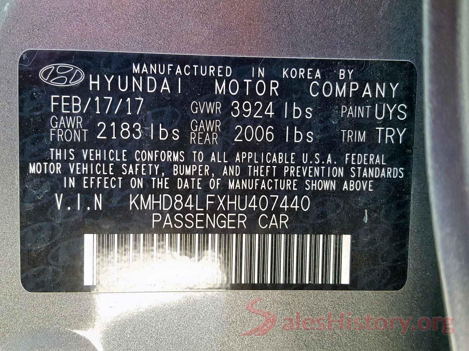 3N1AB7AP0KY229650 2017 HYUNDAI ELANTRA