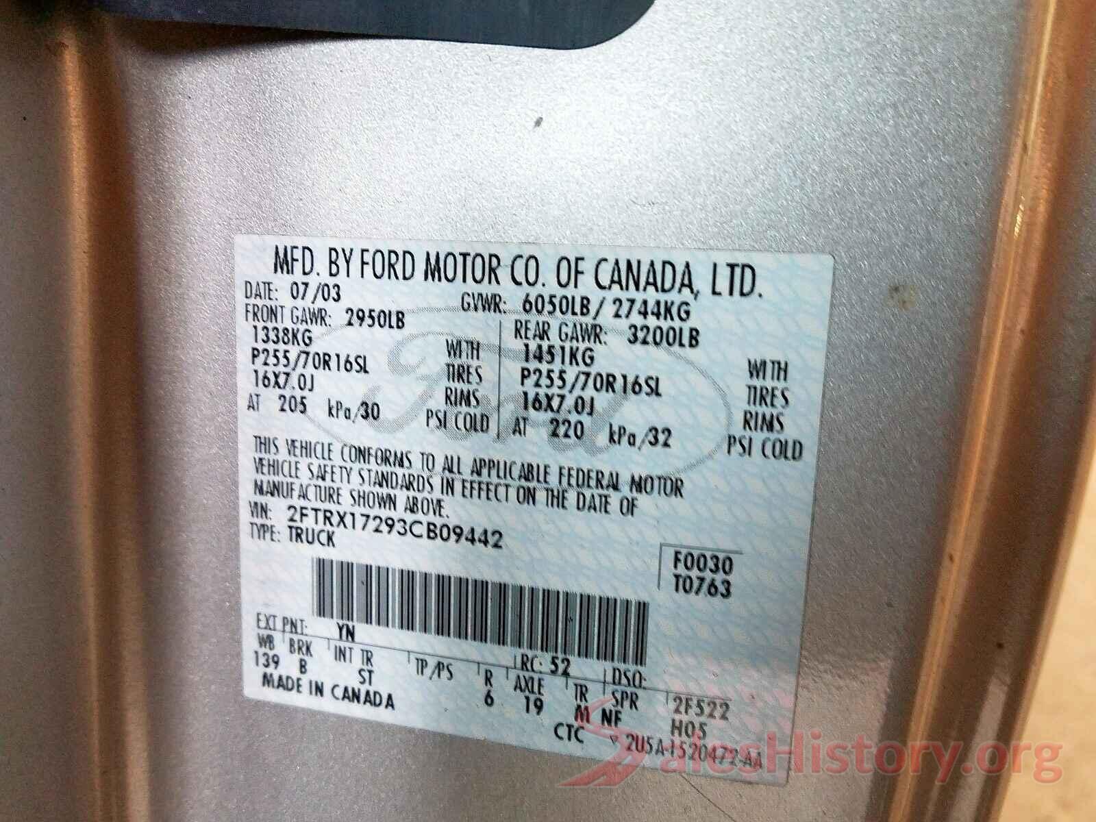 4T1B11HK5JU543562 2003 FORD F150