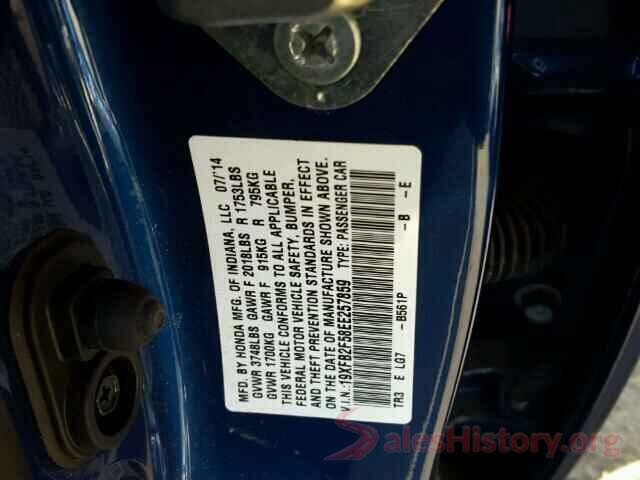 5NPDH4AE9GH757472 2014 HONDA CIVIC